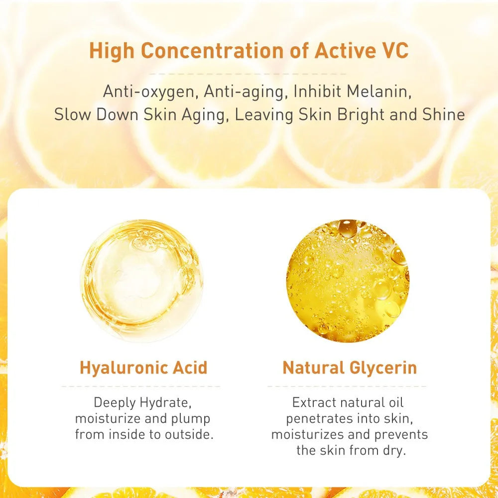 LANBENA Vitamin C Serum For Face Cream Whitening Moisturizing Freckles Remover Fades Spots Skin Care 15ml Peaceful Pleasures Health and Wellness