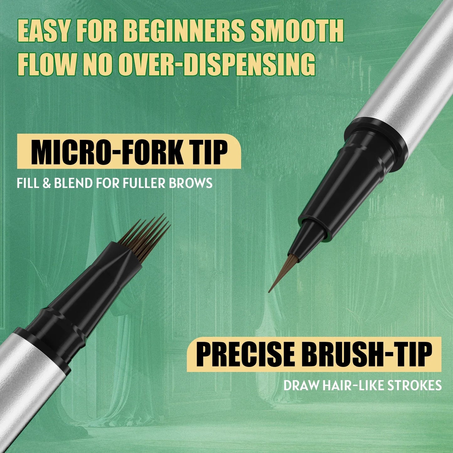 2-in-1 Waterproof Eyebrow Pencil & Eyeliner | 4D Microcarving
