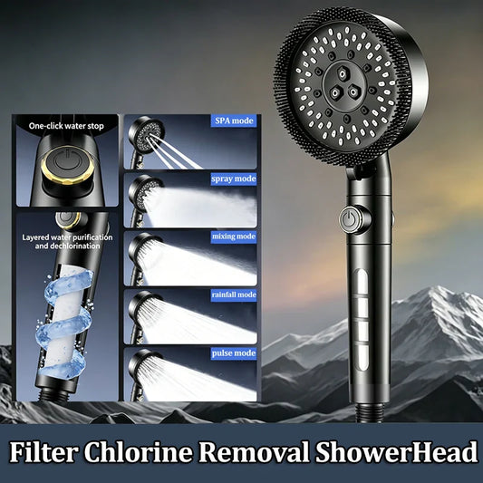 5-Mode High Pressure Handheld Shower Head with SPA Filter Handheld Shower Head Oasis Select