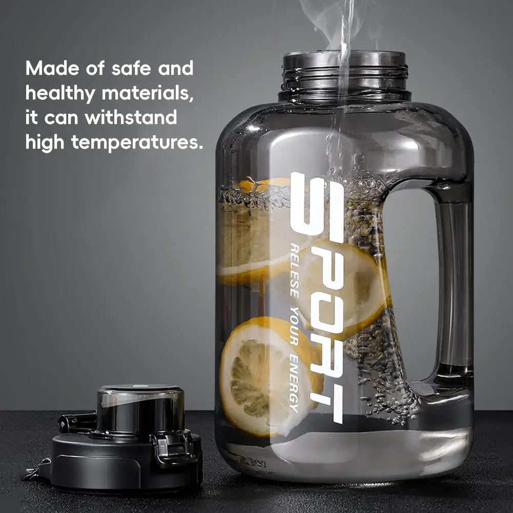2.5L Large Capacity Water Bottle,Leakproof,Heat-Resistant Perfect for Gym, Hiking, Camping,Travel for Men & Women Fitness Bottle Peaceful Pleasures Health and Wellness