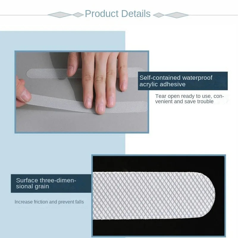 24-Pack Transparent Non-Slip Strips for Bath, Stairs & Pool