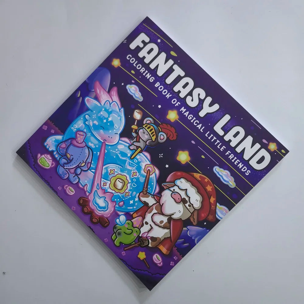 Fantasy Land Coloring Book Adults Stress Relief Drawing Perfect Party