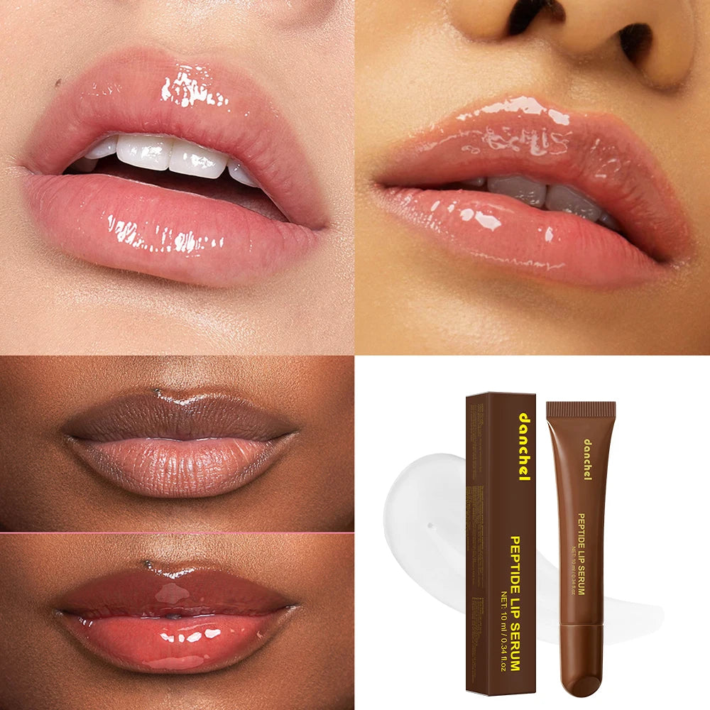 Peptide Lip Serum Instant Hydration Deep Nourishment Anti-Oxidation Smooth Fine Lines Plumping High Gloss Glass Lip Makeup Peaceful Pleasures Health and Wellness