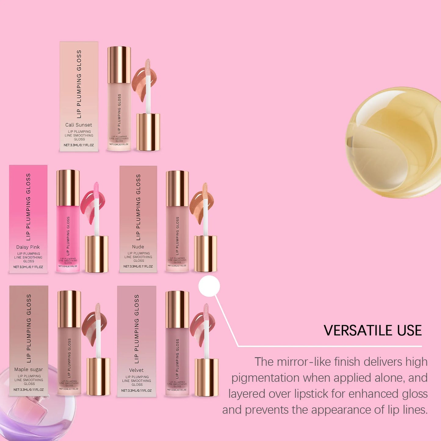 Water Light Hydrating Lip Gloss – Plumping Shine | 3.3ml