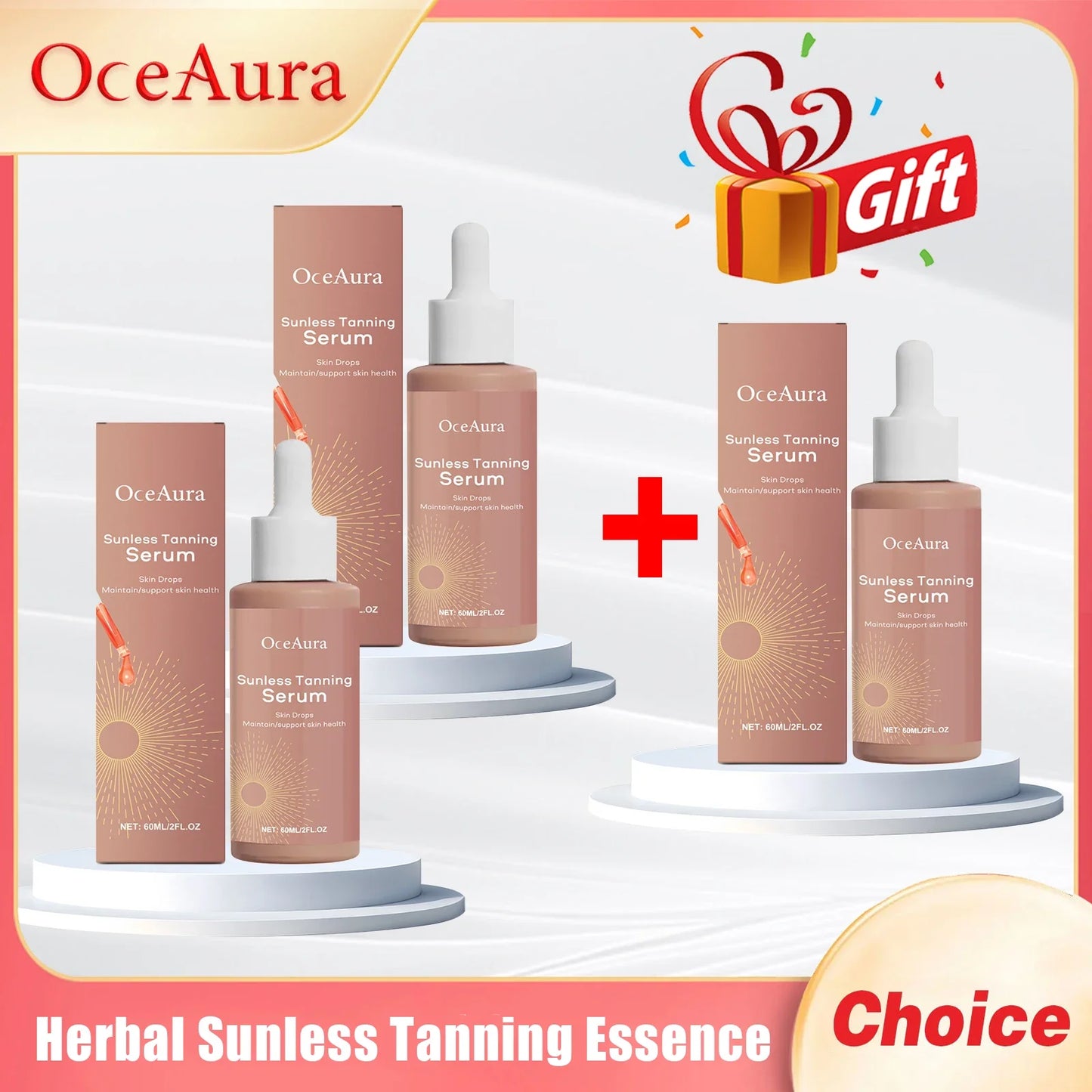 Herbal Sunless Self Tanning Serum – Natural Bronze Glow 60ml