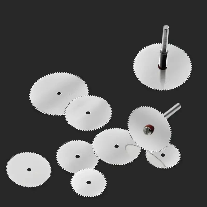 11 Pcs Mini Circular Saw Blade Set Precision Woodworking Cutting Disc with 1 Rod 22mm 25mm 32mm for Cutting Wood Metal Peaceful Pleasures Health and Wellness