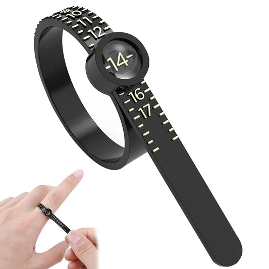 Professional Ring Sizer Tool with Magnifying Window | US 1–17 Ring Sizer Tool Peaceful Pleasures Health and Wellness