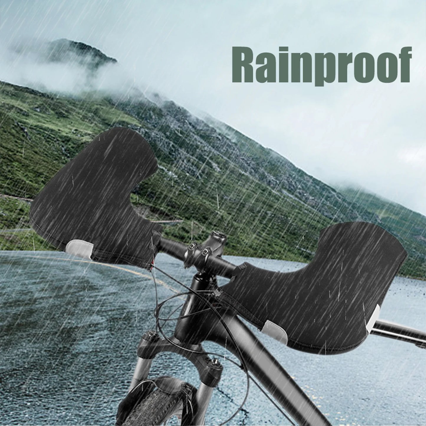 Winter Bicycle Handlebar Warm Gloves Windproof Bike Mittens Cold