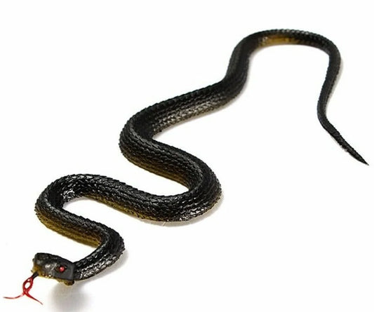 Artificial Simulated Snake Black Rubber Fake Home Decor Garden Stage Peaceful Pleasures Health and Wellness Default Title