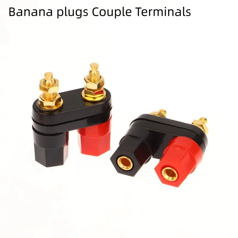 New 1/5Pcs Banana Plugs Couple Terminals Red Black Connector Amplifier Terminal Binding Post Banana Speaker Plug Jack Peaceful Pleasures Health and Wellness