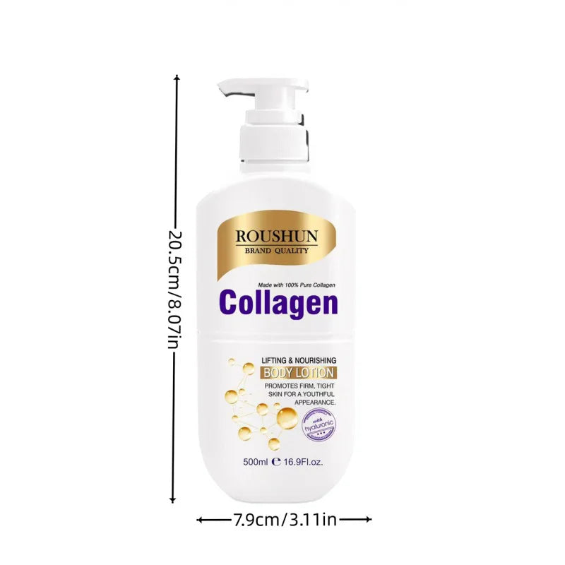 500mlCollagen Body Lotion Long-lasting Fragrance Refreshing Non-greasy Hydrating Moisturizing Full Body Unisex All Seasons Peaceful Pleasures Health and Wellness