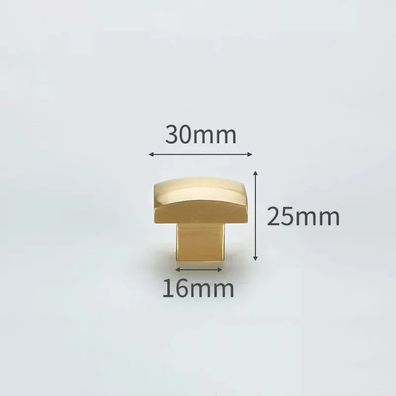 Solid Brass Cabinet Knobs | Modern Gold Furniture Pulls