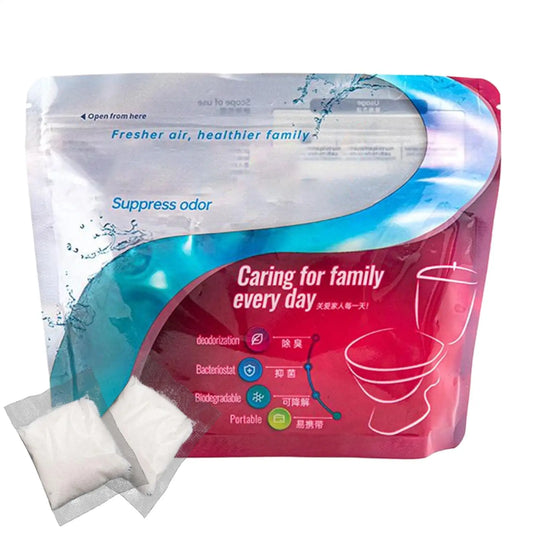 Portable Toilet Powder – Urine Solidifier & Deodorizer 30 Pack Portable Toilet Powder Peaceful Pleasures Health and Wellness