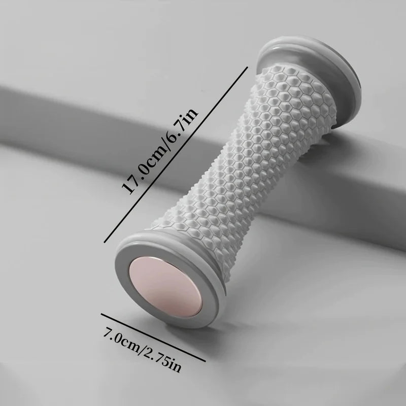 Foot Massager Massage Roller Yoga Massage Ball Plantar Fascia Roller Muscle Relaxation Care Plastic Manual Foot Massager Peaceful Pleasures Health and Wellness Gray