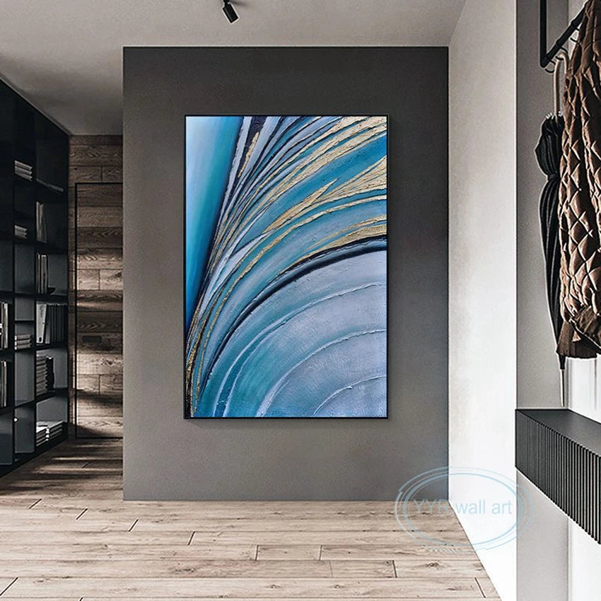 Hand-Painted Abstract Oil Painting Canvas Wall Art | Modern Decor Canvas Oil Painting Peaceful Pleasures Health and Wellness