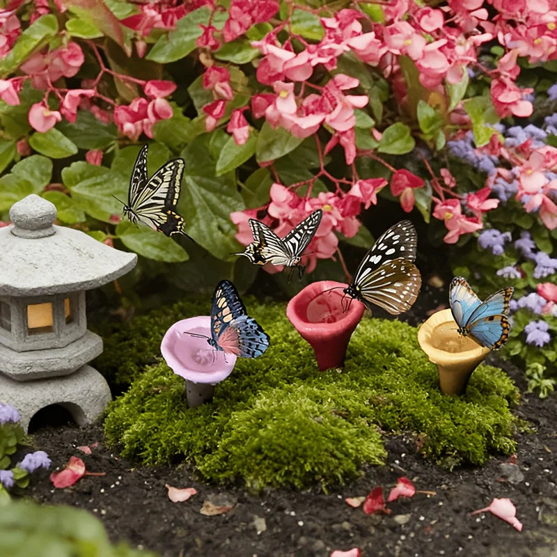 Flower Shape Bee Drinking Fountain | Resin Bee Water Feeder