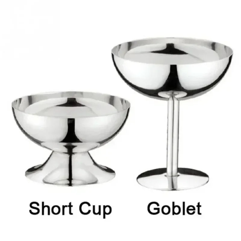 Stainless Steel Salad Cup Ice Cream Dessert Bowl Portable Kitchen