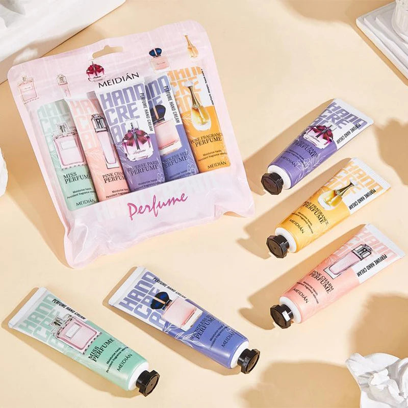 Perfume Hand Cream Set Moisturizing And Hydrating Long-lasting Fragrance Repair Anti-drying Smooth Hand Skin Hand Skin Care Set Peaceful Pleasures Health and Wellness