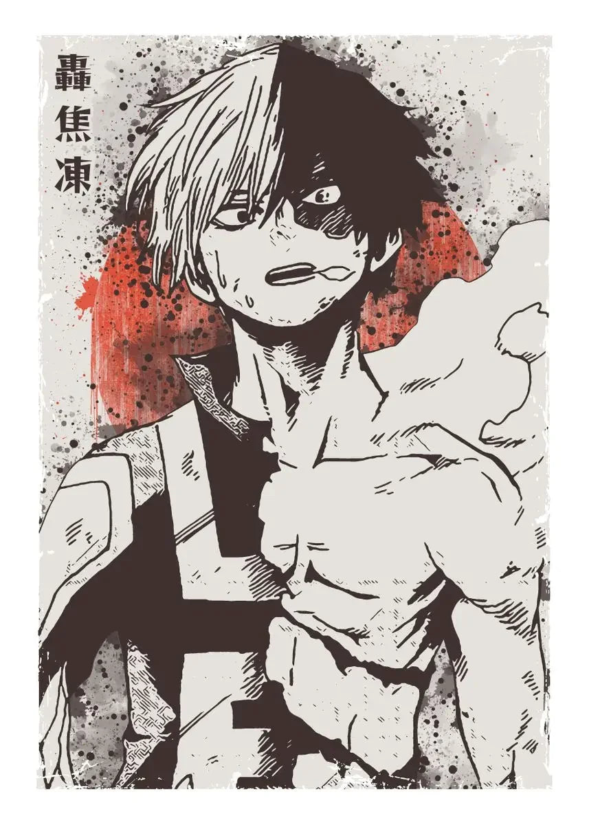 My Hero A-Academia Poster Anime Canvas Painting Wall Print Picture for Boy Bedroom Home Decor Cuadros Peaceful Pleasures Health and Wellness by-11 50x70cm Unframed