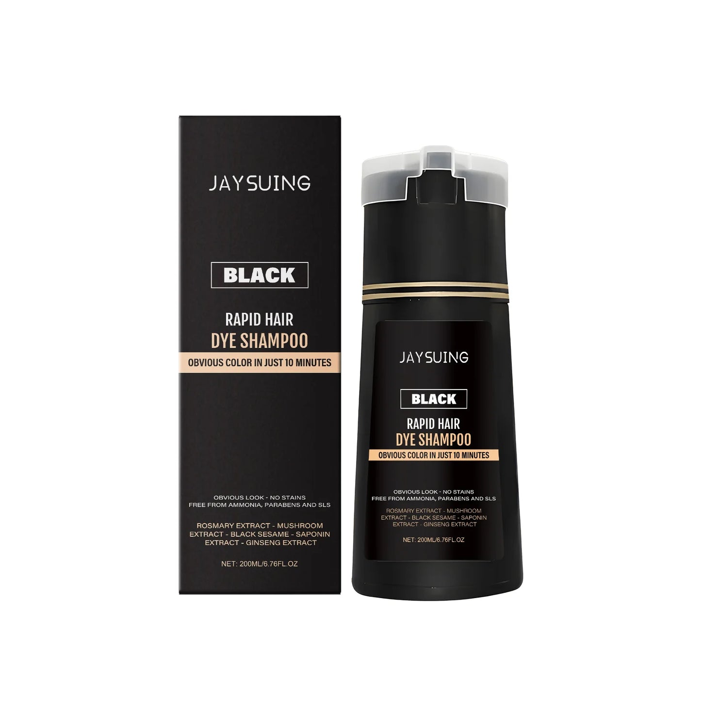 Jaysuing Men's 2-in-1 Brown Hair Color Shampoo | Gray Coverage