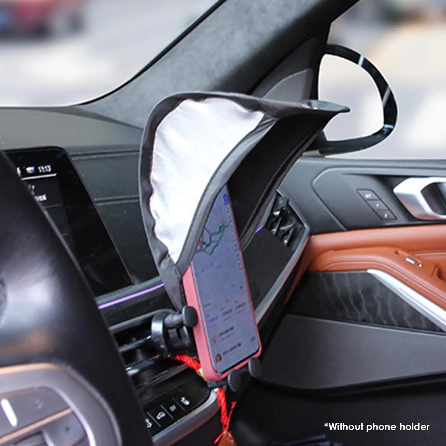 Foldable Car Phone Sun Shade – Anti-Glare Dashboard Shield