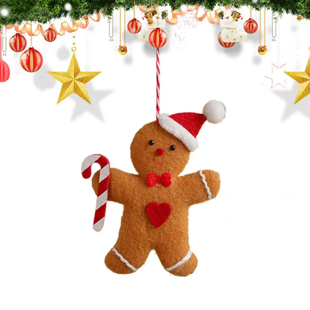 Gingerbread Christmas Ornament Festive Reusable Cute Cartoon Holiday Decor Christmas Gingerbread Figurines Ornaments For Dining Peaceful Pleasures Health and Wellness D China Mainland