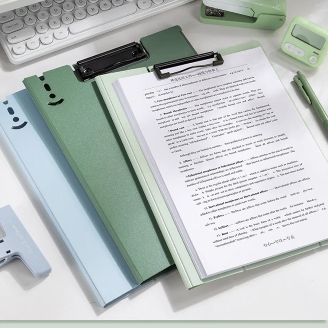 Foldable Plastic Clipboard with Storage Folder | A3 & A4