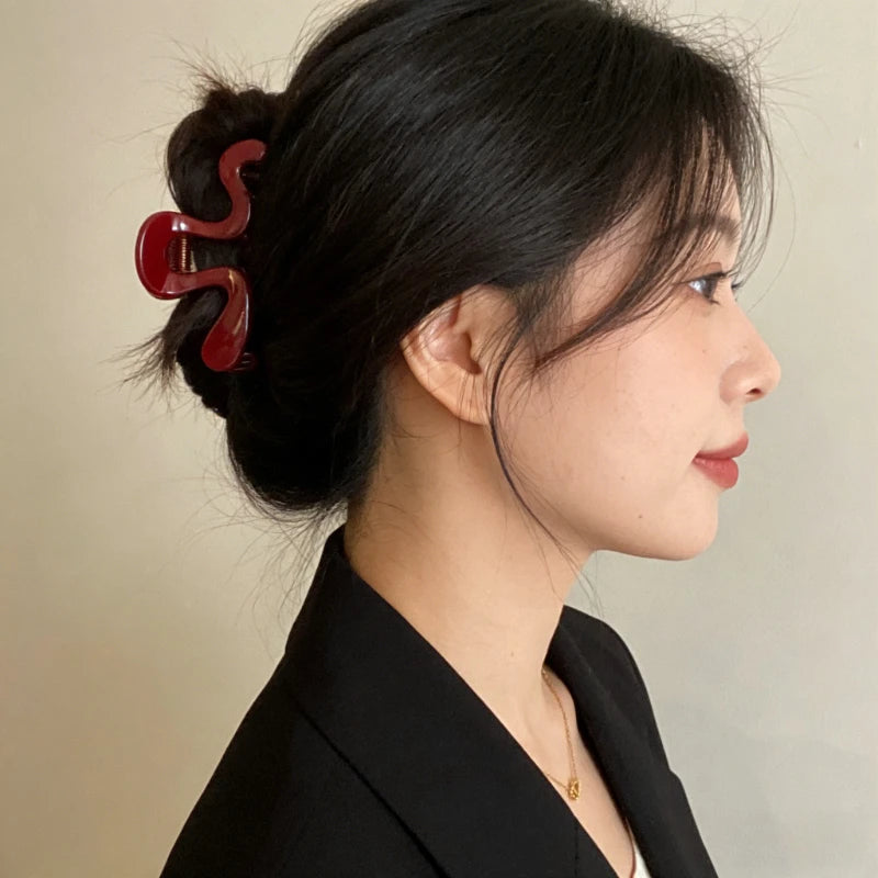 Fashion High End Sense New Shark Clips for Women Medium Sized Back of Head Hairpin High Ponytail Fixing Artifact Hair Accessory Peaceful Pleasures Health and Wellness