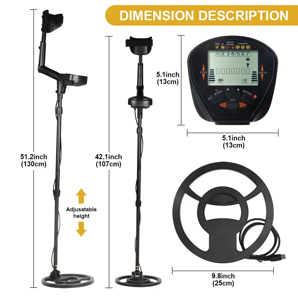 MD830 Metal Detector Underground Depth 2.5m Scanner Search High precision Gold Detector Treasure Hunter Detecting Pinpointer Peaceful Pleasures Health and Wellness