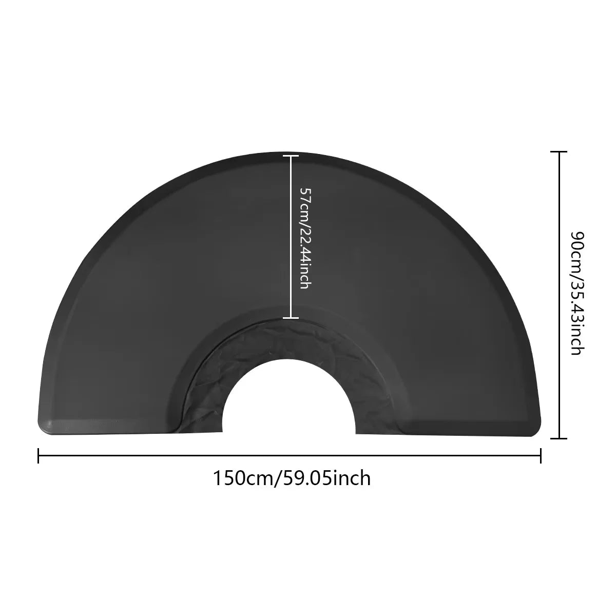 Premium Salon Chair Mat Anti-Fatigue Hair Cutting Cushion for Barber Durable Non-Slip Half-Round Design, Ideal for Hairdressers Peaceful Pleasures Health and Wellness