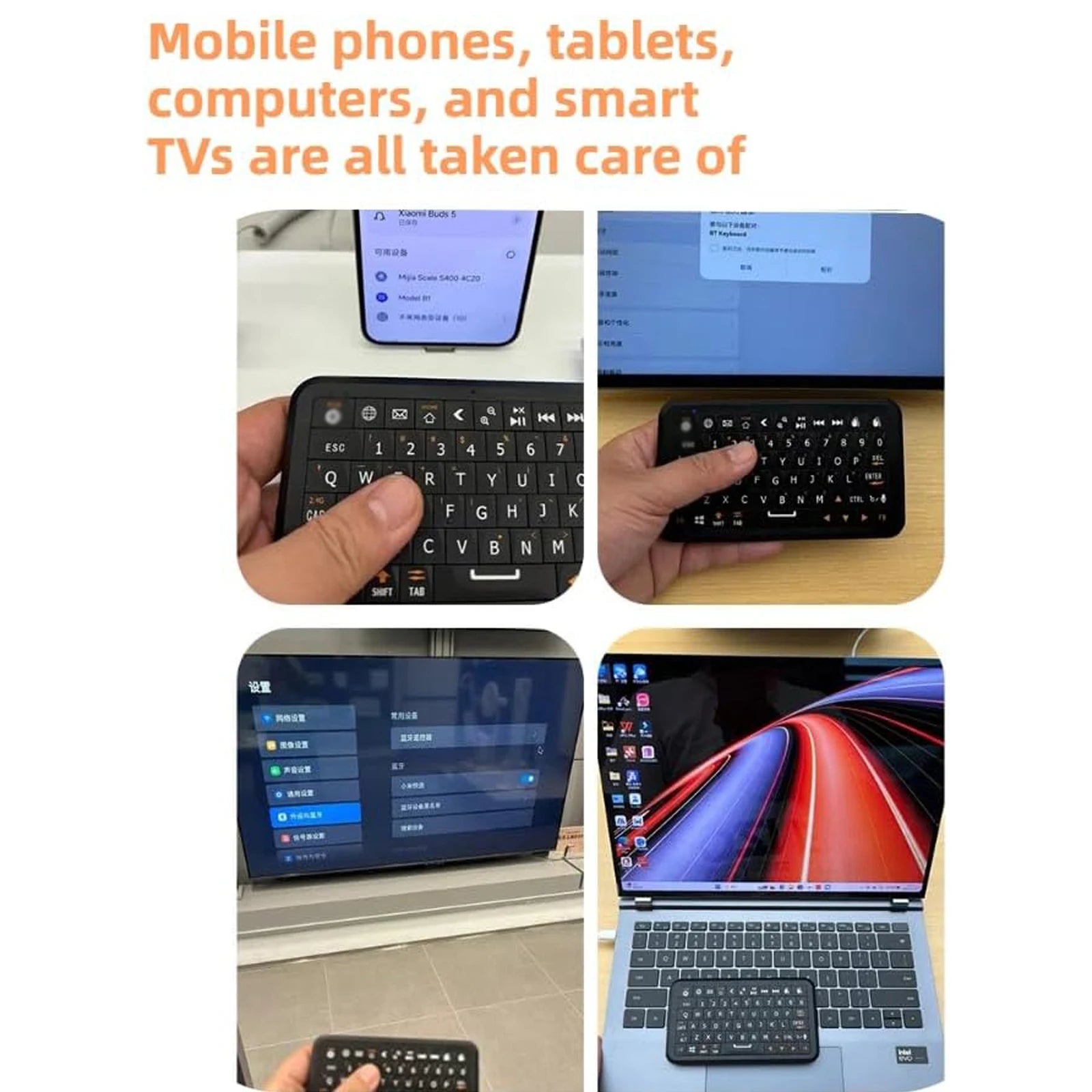 Mini Keyboard With Bluetooth 5.0/2.4G 64 Keys RGB Backlight Options Rechargeable Battery Type-C For Win/For iOS/For Android Peaceful Pleasures Health and Wellness