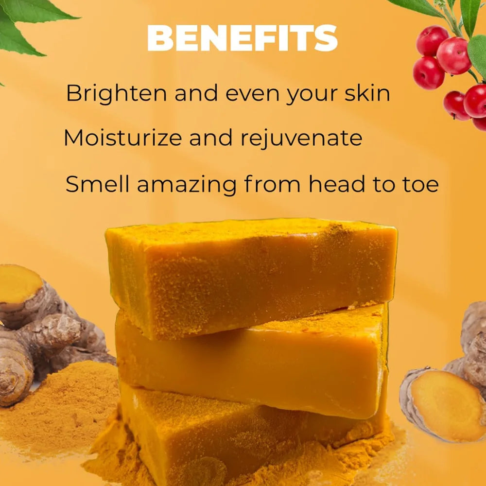 2-Pack Turmeric Handmade Soap – Moisturizing Bath Bar All Skin
