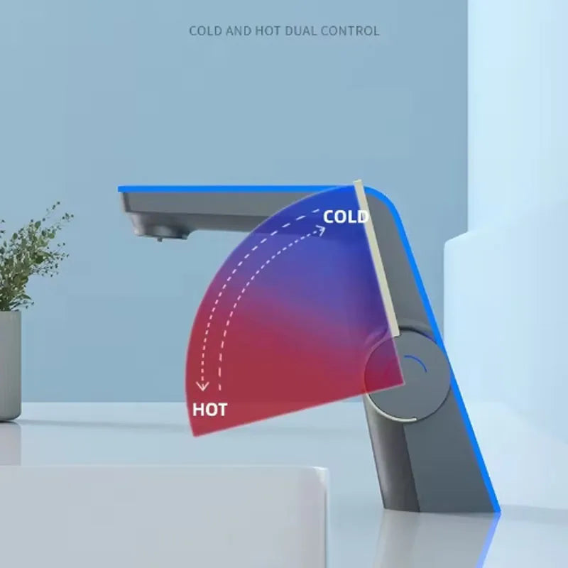 LED Temperature Display Basin Faucet | Single Handle Bathroom Tap