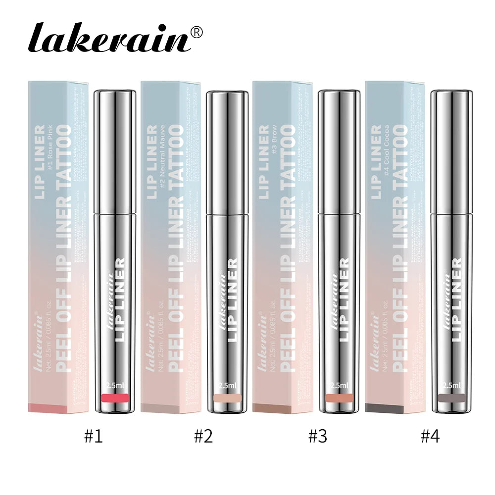 Highly Pigmented Lip Liner Tattoo Matte Peel Off Enhance Lip Liner Lasting Lip Stain Waterproof 4Colors Transfer-proof Lipstic Peaceful Pleasures Health and Wellness 4PCS