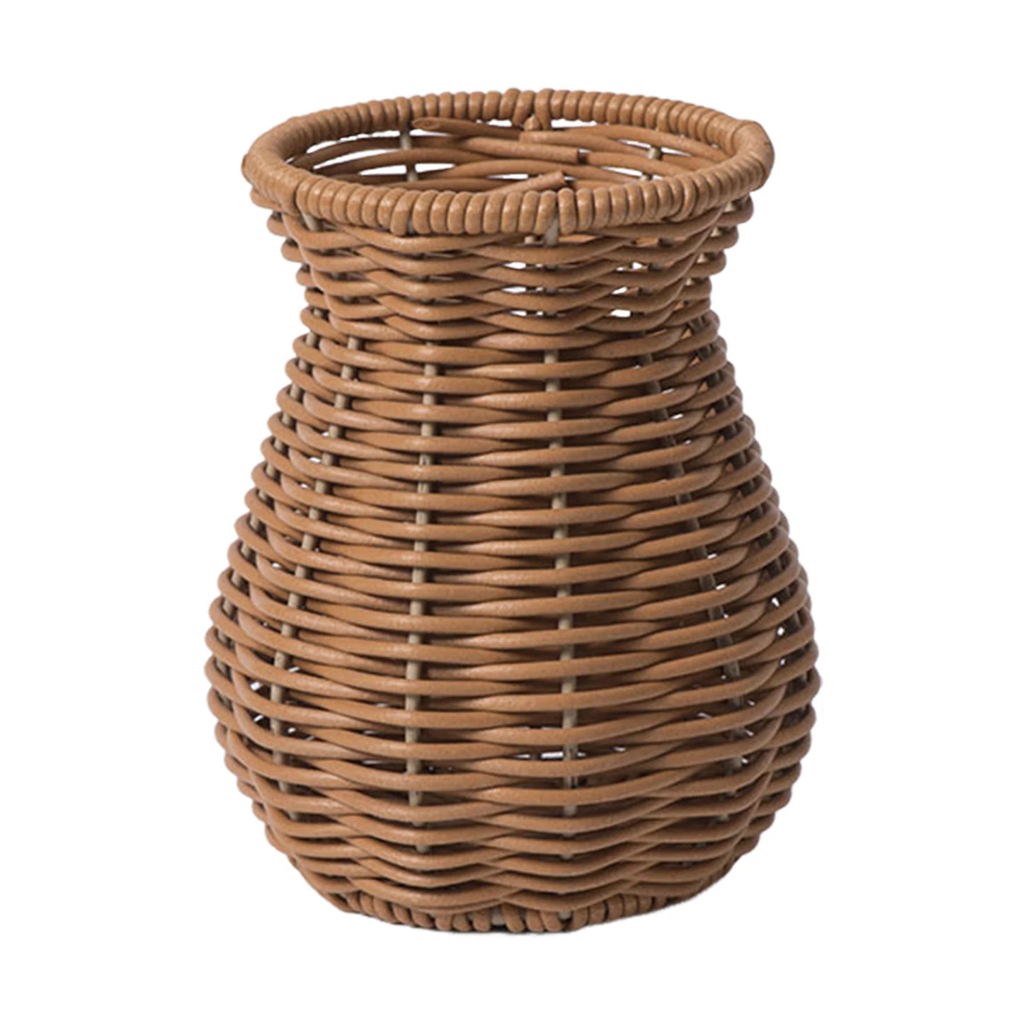 Handwoven Rattan Vase – Boho Farmhouse Décor | Pampas Grass