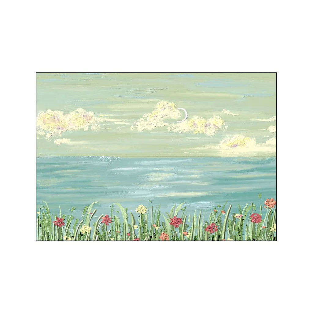 Nordic Sea Sunset Watercolor Canvas Poster | Wall Art Print Canvas Wall Art Peaceful Pleasures Health and Wellness 8 40x60cm Unframed