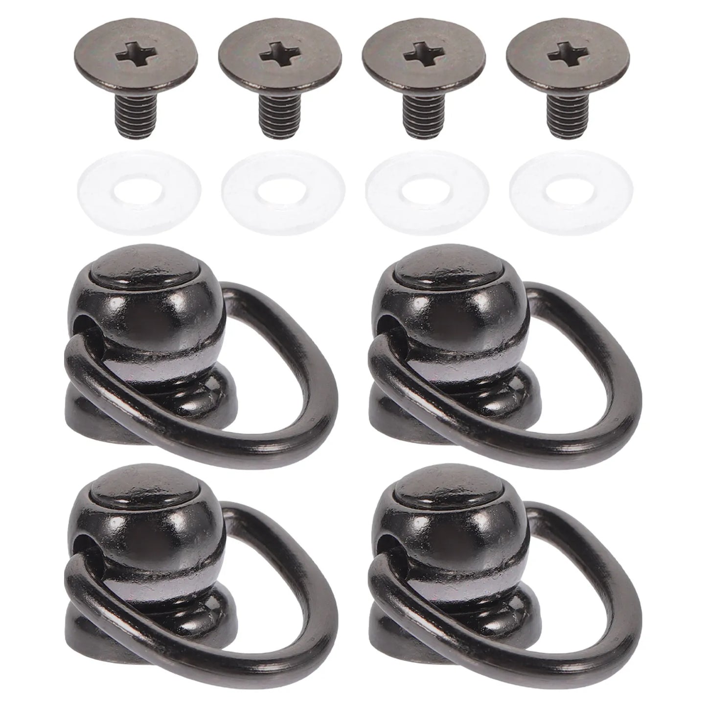 4Pcs Metal Rotatable D Rings Rivet Stud Multi-Function Rivet Studs Replacement for Bags Handbag Craft Peaceful Pleasures Health and Wellness