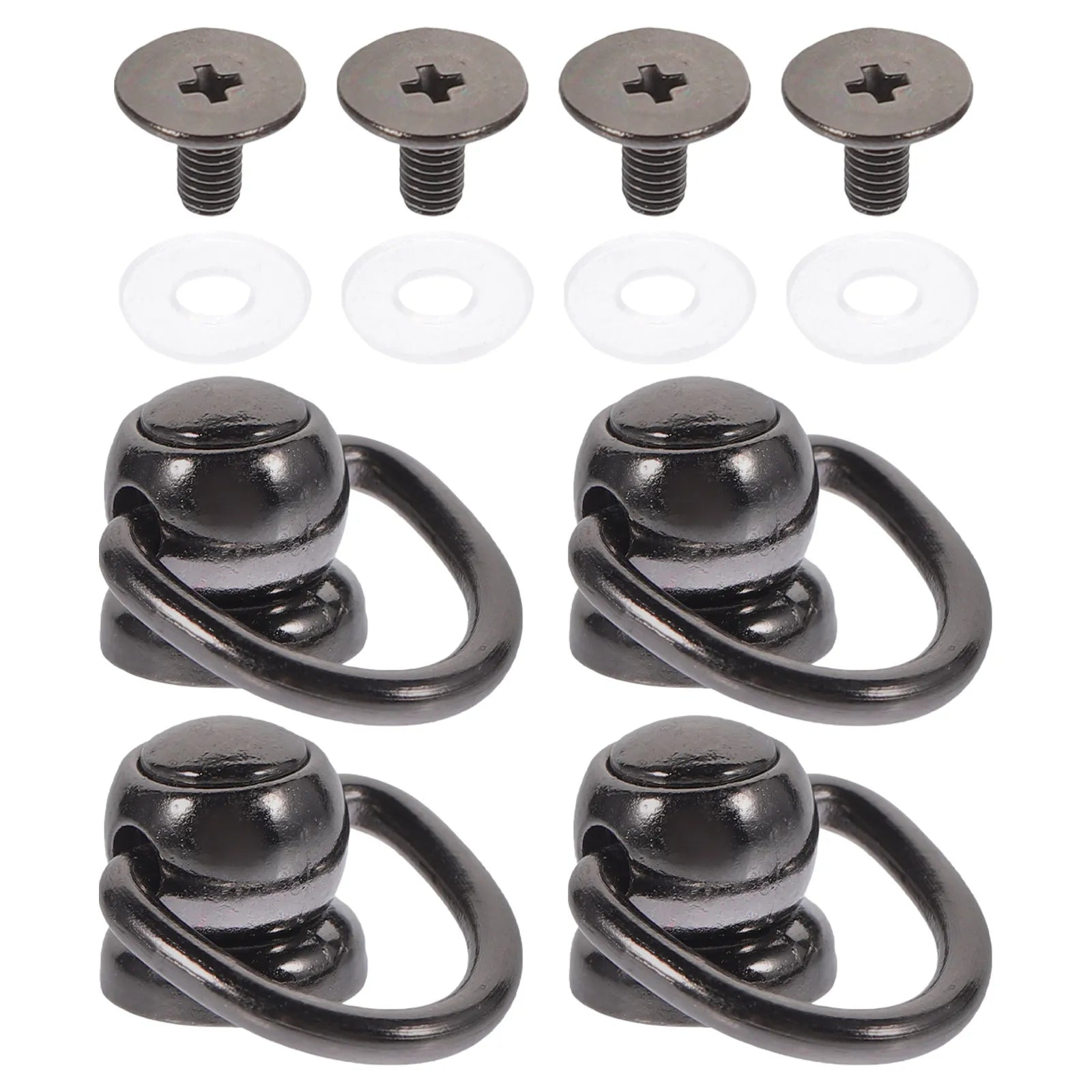 4Pcs Metal Rotatable D Rings Rivet Stud Multi-Function Rivet Studs Replacement for Bags Handbag Craft Peaceful Pleasures Health and Wellness