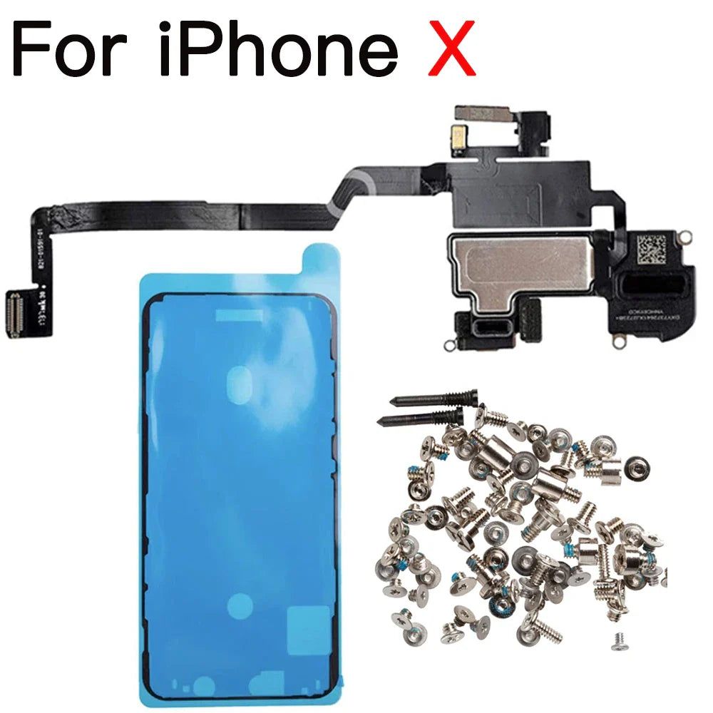 iPhone Earpiece Speaker Flex + Waterproof Sticker & Screws Kit