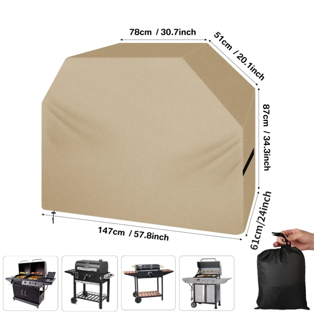 Waterproof BBQ Grill Cover | UV & Weather-Resistant 147x61x122cm