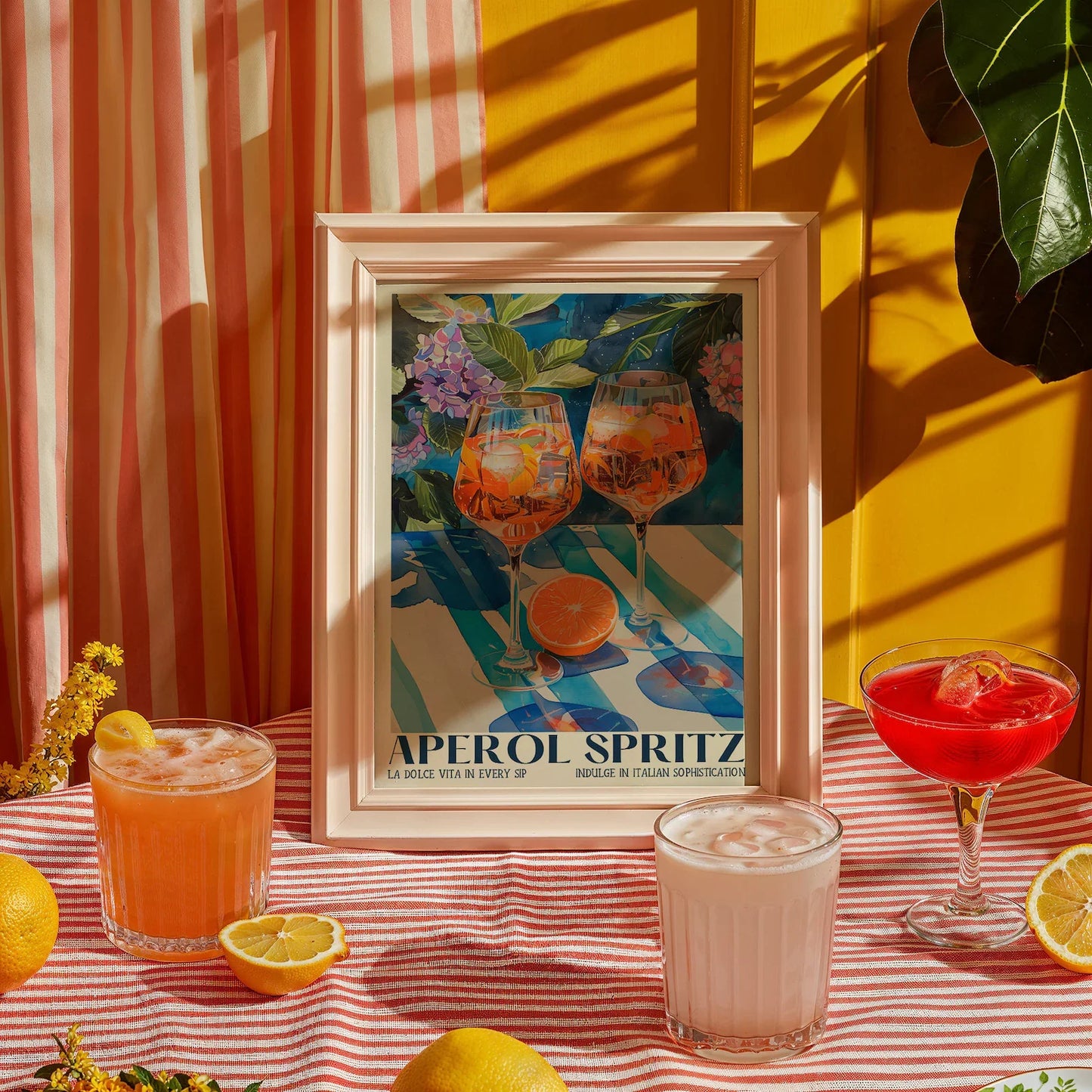 Aperol Spritz Print, Retro Italian Travel Cocktail Print, Kitchen Poster, Trendy Italian Wall Art, Modern Vintage Summer, Bar Ca Peaceful Pleasures Health and Wellness