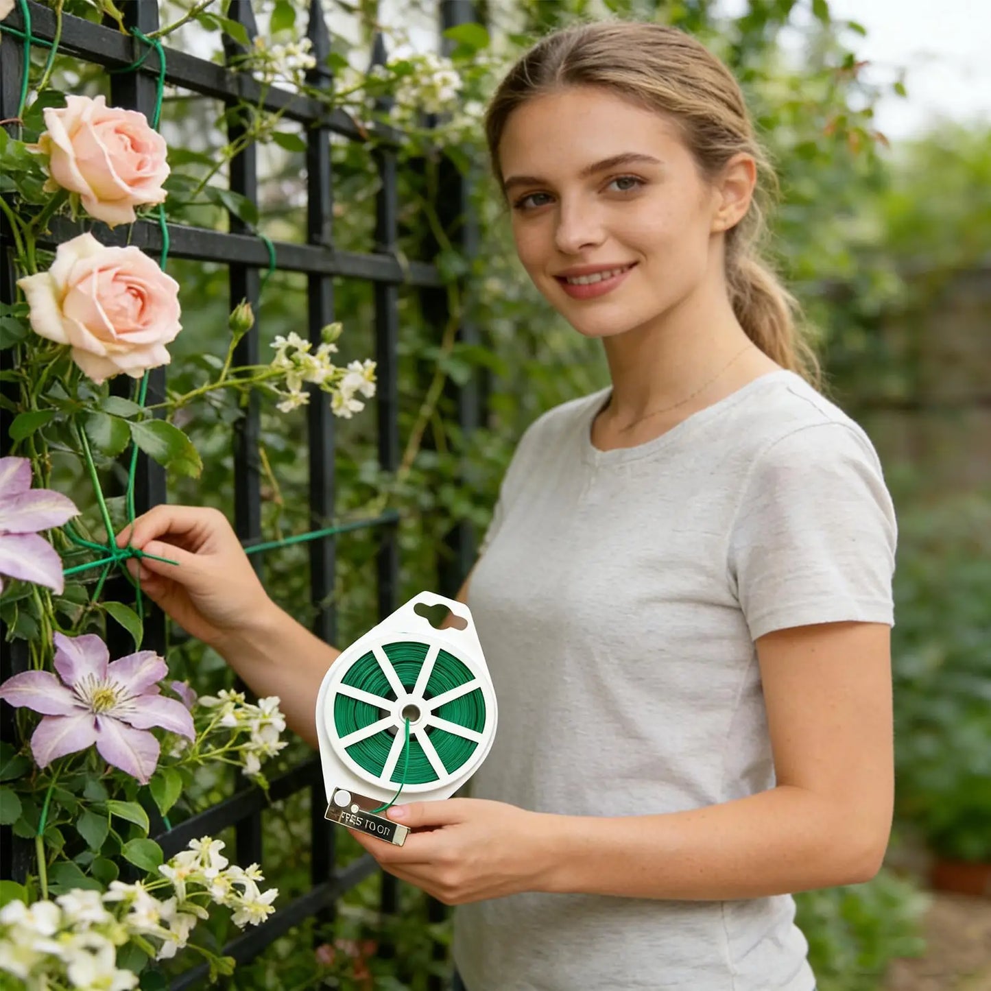 Reusable & Adjustable Plant Ties Gentle Garden Ties Flexible Support for Tomatoes, Roses, Climbing Vines, Stems, Reusable & Soft Peaceful Pleasures Health and Wellness