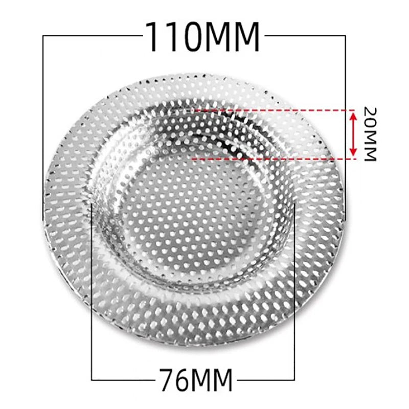 Stainless Steel Sink Strainer & Shower Drain Hair Catcher Drain Strainer Peaceful Pleasures Health and Wellness 11cm