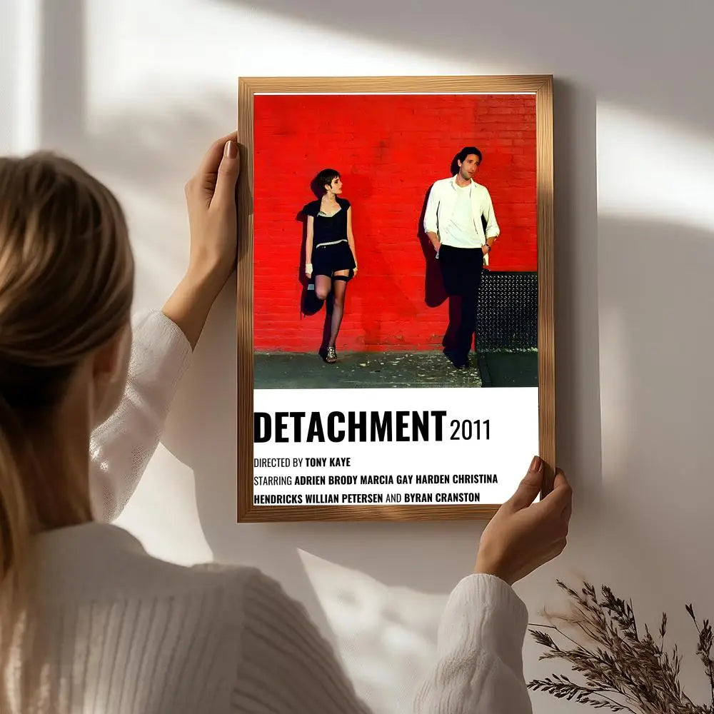 Movie D-Detachment Poster HD Self Adhesive Waterproof Wall Art Ideal for Home Office Dorm Bedroom Great Gift Peaceful Pleasures Health and Wellness White5 15X20cmNoframe