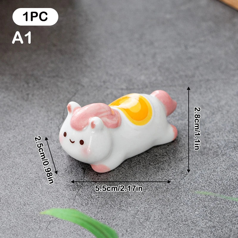 Ceramic Horse Chopstick Rest & Flatware Organizer | Table Decor Chopstick Rest Peaceful Pleasures Health and Wellness A1