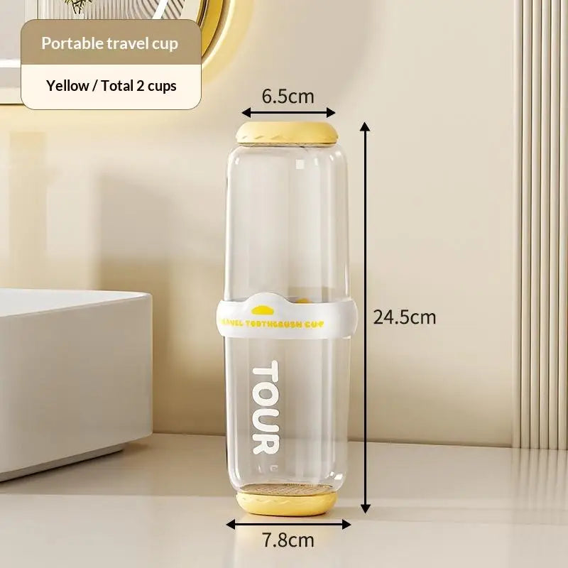 Portable Travel Toothbrush Cup & Storage Organizer Set