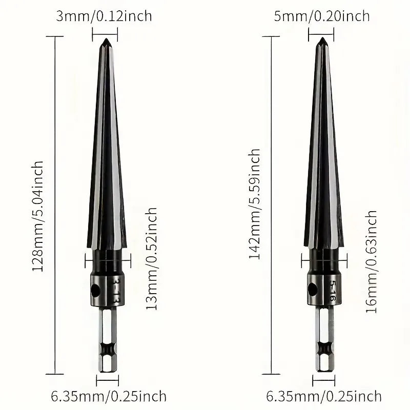 Carbon Steel Hexagonal Cone Handheld Cutters Wood Metal Plastic