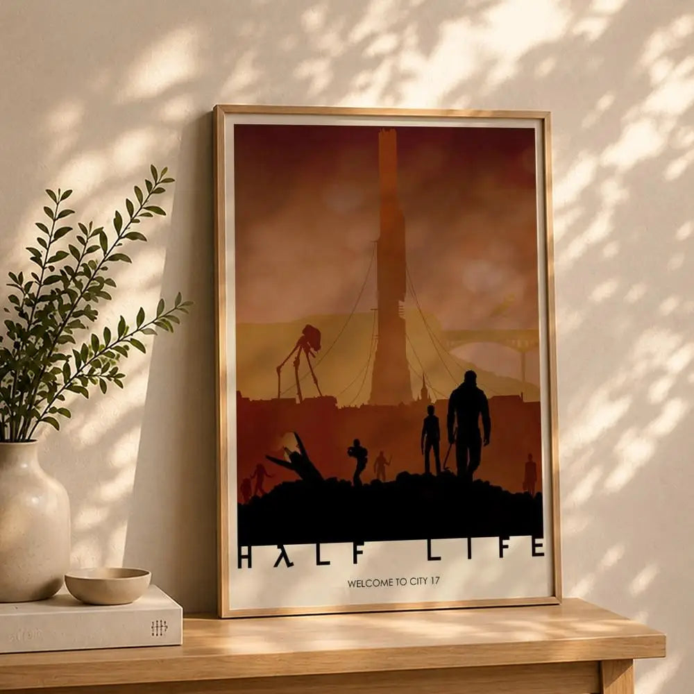 Half-Life 2 HD Self-Adhesive Waterproof Gaming Poster Wall Art Gaming Wall Poster Peaceful Pleasures Health and Wellness White15 21X30cmNoframe