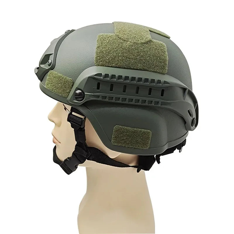 Protective Helmet FAST Helmet MICH2000 Airsoft MH Tactical Helmet Outdoor Tactical Painball CS SWAT Riding Protect Equipment Peaceful Pleasures Health and Wellness ArmyGreen
