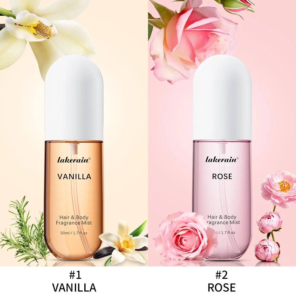 Vanilla Rose Hair & Body Fragrance Mist – 2 Pcs Travel Size